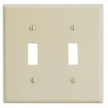 Ezgeneration 2 Gang Toggle Device Switch Wall Plate - Ivory EZ1255164